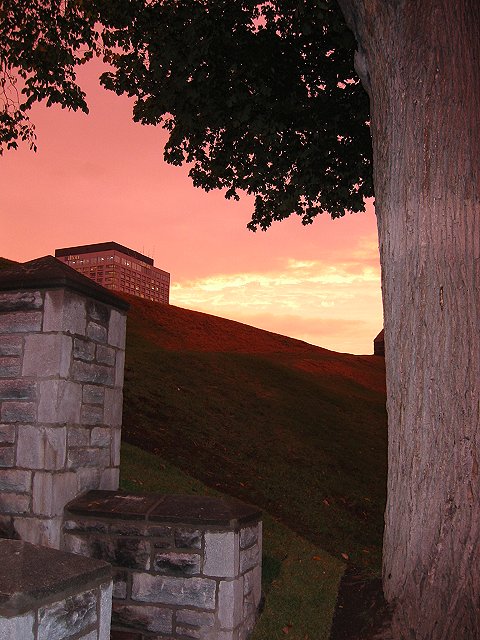 Sunset outside the Garrison Club, Quebec City, Canada