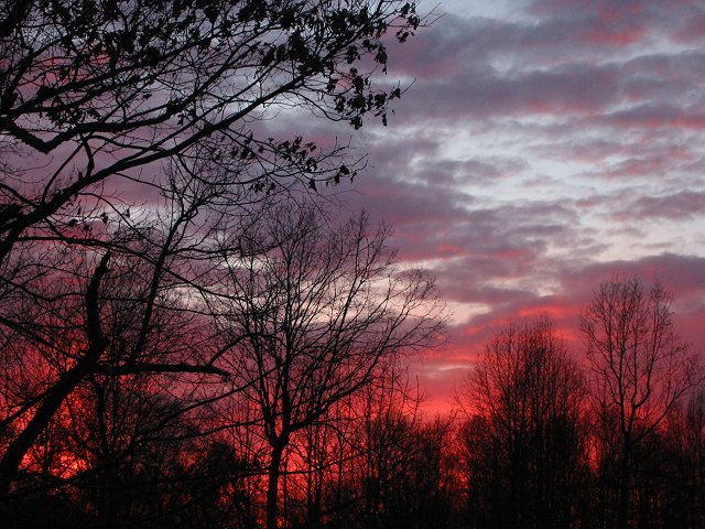 Winter sunset, Dunkirk, Maryland