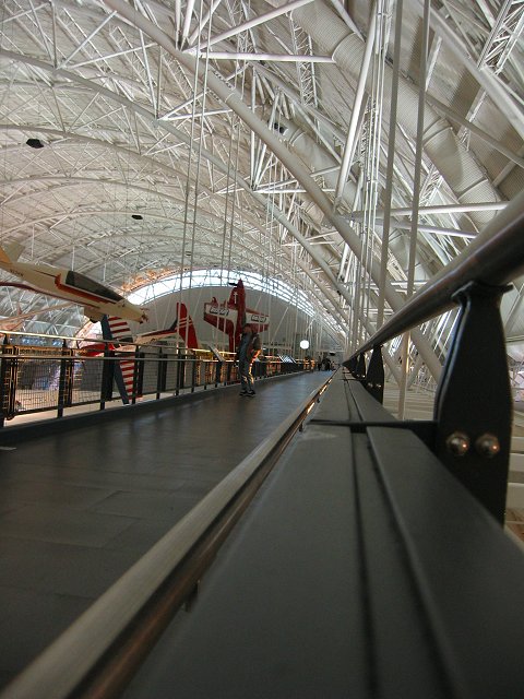 Upper walkway, National Air and Space Museum's Steven F. Udvar-Hazy Center, Dulles, Virginia
