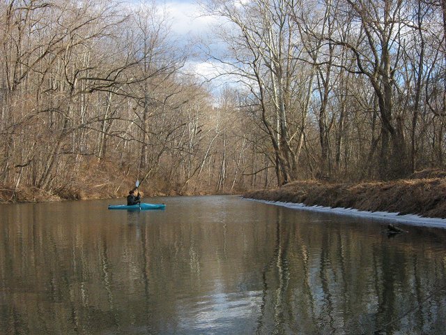 Kayaking in Potomac River canal, near Swain's Lock, Maryland