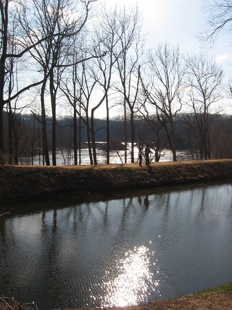 Canal and Potomac River at Old Anglers, Great Falls, Maryland