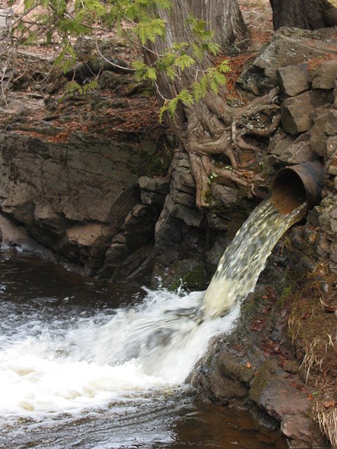 Pipe feeding French River, Duluth, Minnesota