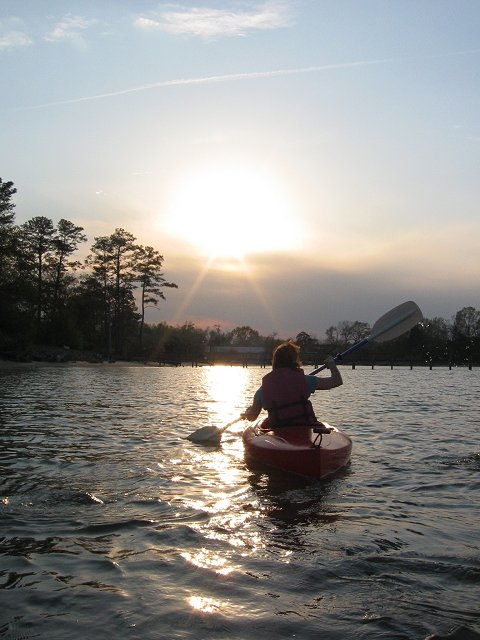 Kayaking on the Wicomico River, Northern Neck, Virginia
