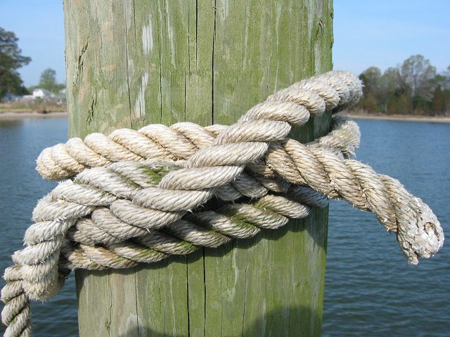 Rope on dock, Northern Neck, Virginia