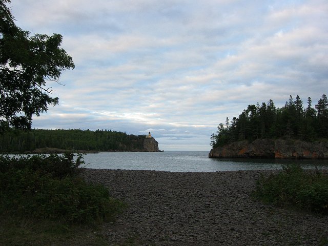 Light house (from beach) at Split Rock State Park, Minnesota